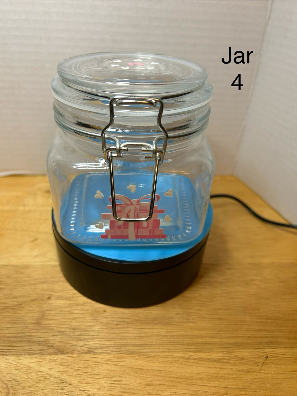 Glass Square Jar with  clip Lid featuring a Beautiful Design
