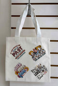 Canvas Mini Tote Bag With White Handles, Featuring a Beautiful Inspirational Design. 10x10 inches