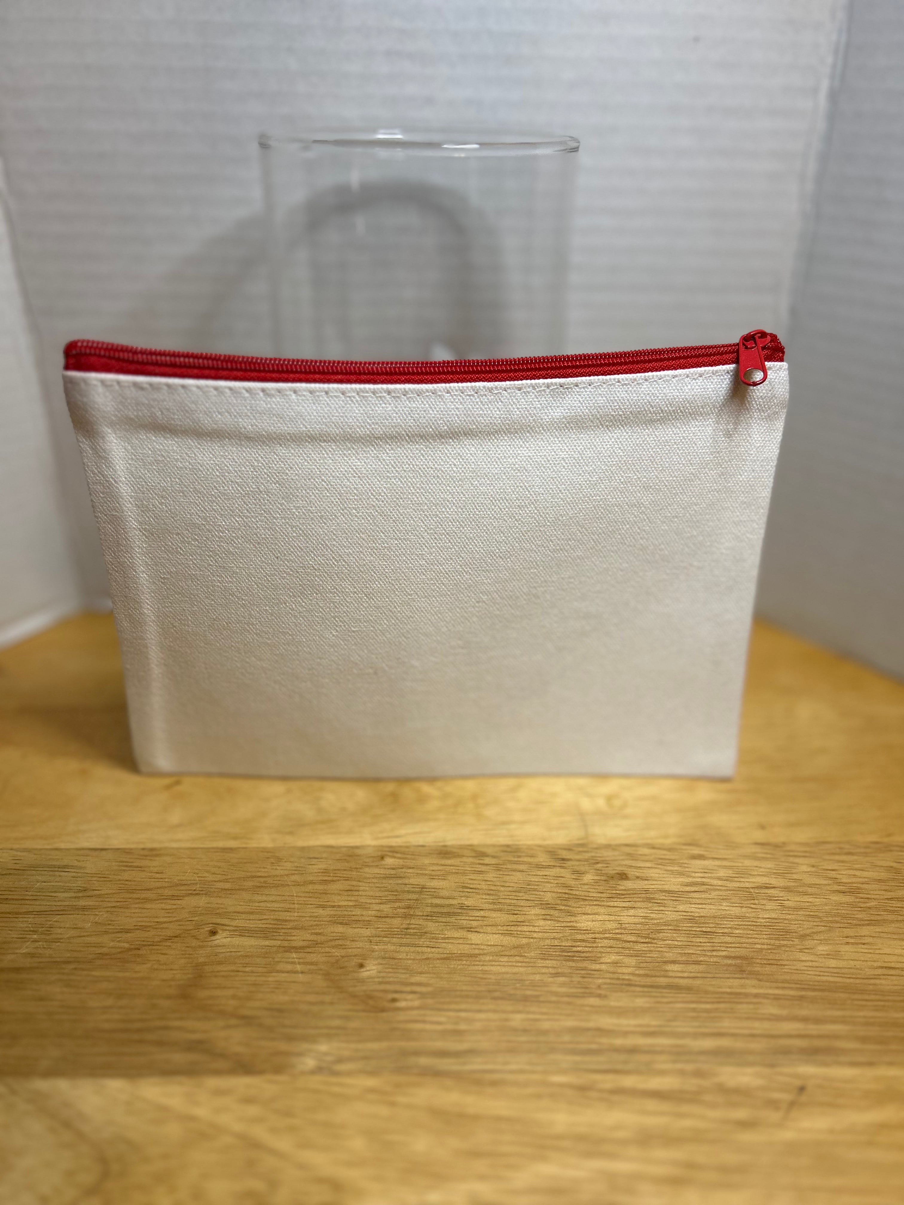 Trousse de maquillage en toile avec un beau motif, 14,5 cm x 20 cm