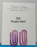 Acrylic 2inx2in small paper clip with beautiful design