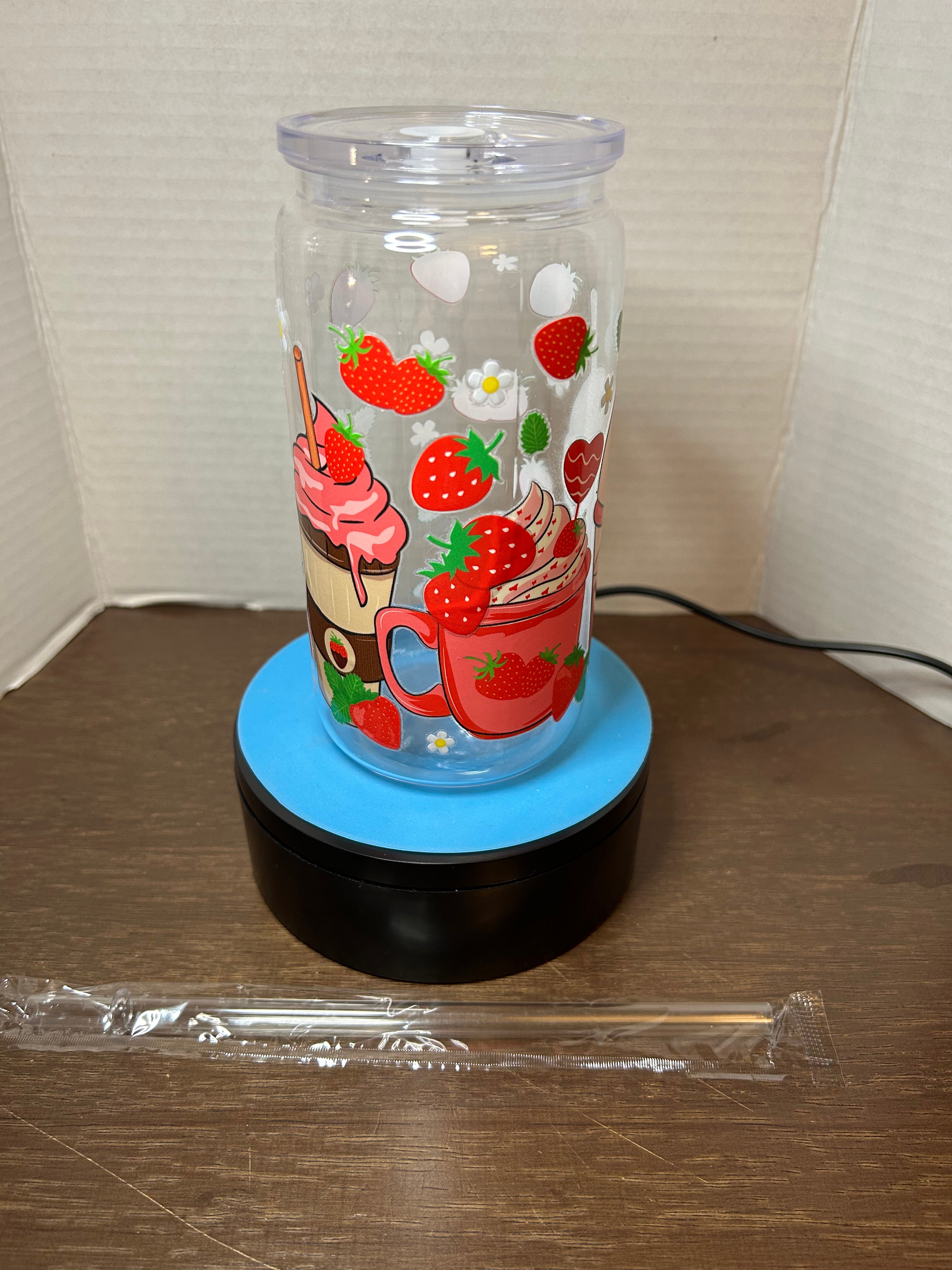 16 oz Acrylic Tumbler with Acrylic Straw featuring a Beautiful Design