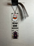 Acrylic Bookmark With Colored Tassel Featuring a Halloween Theme