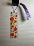 Acrylic Bookmark With Colored Tassel Featuring a Fall Theme
