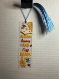 Acrylic Bookmark With Colored Tassel Featuring a Fall Theme