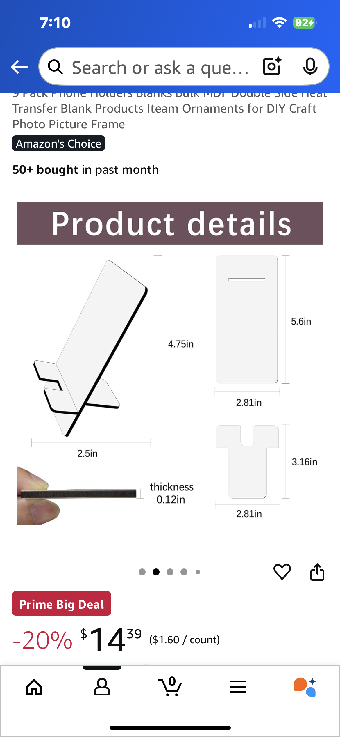 Support de téléphone en MDF double face