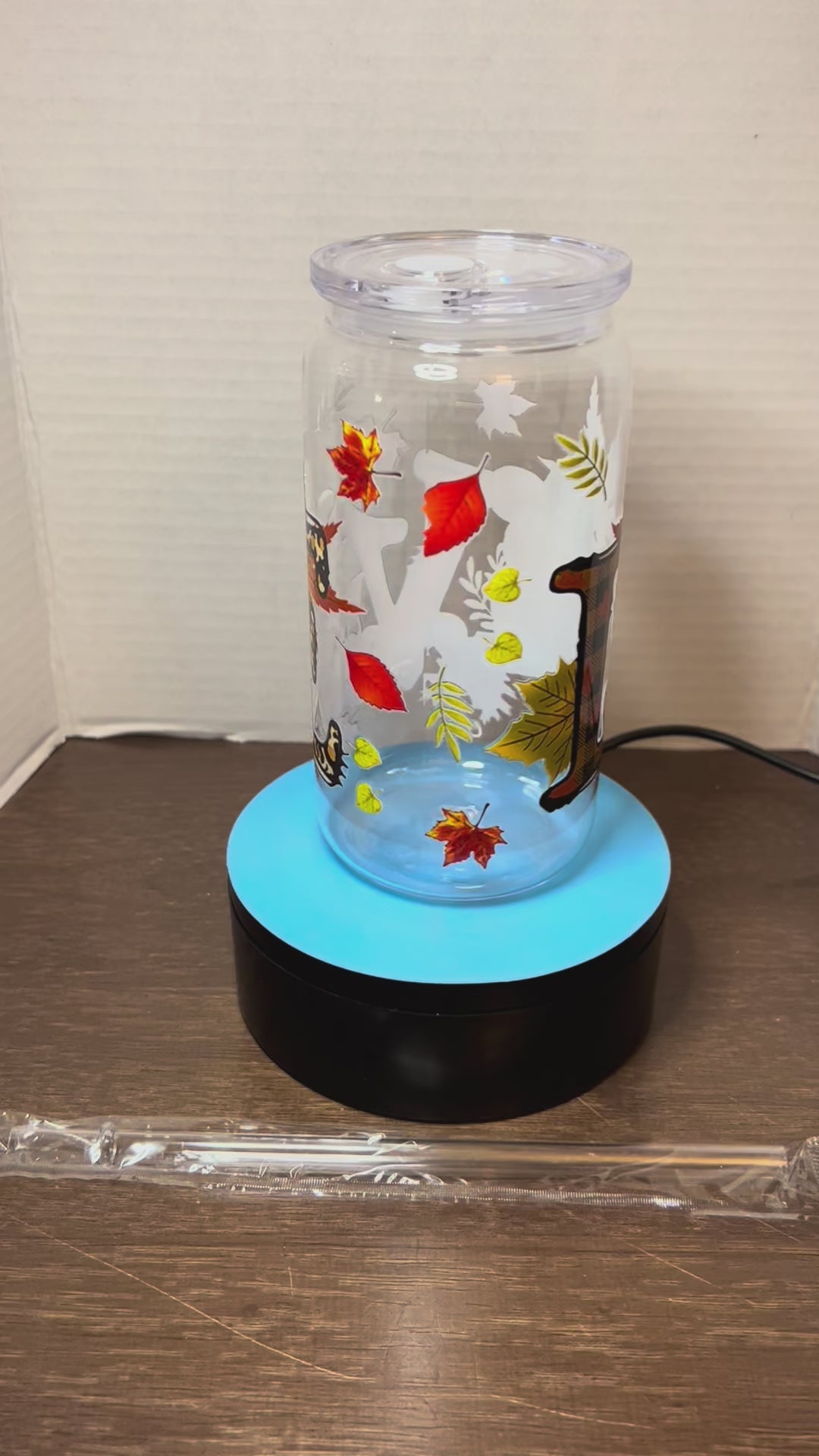 16 oz Acrylic Tumbler with Acrylic Straw featuring a Beautiful Design
