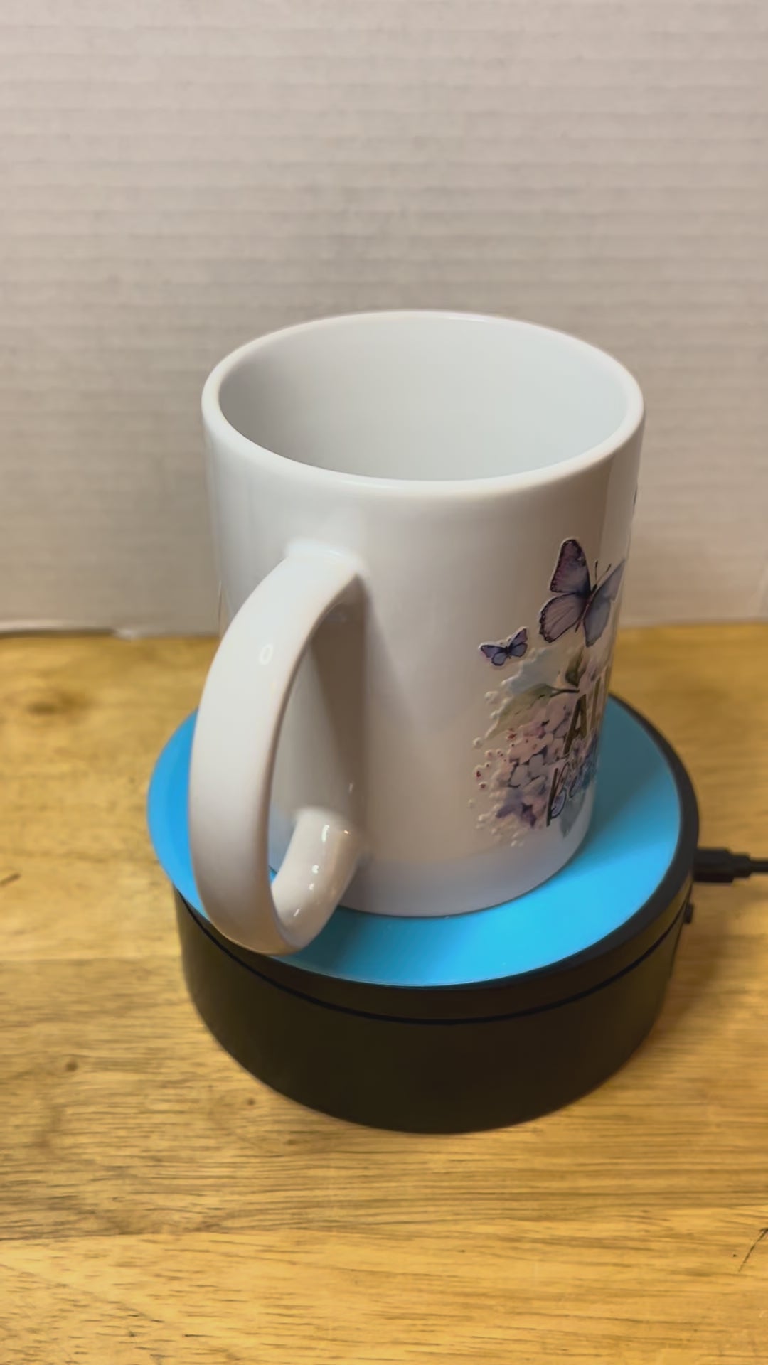 11 oz Ceramic Coffee Mug featuring a Beautiful Design, Left Hand Sided Handle