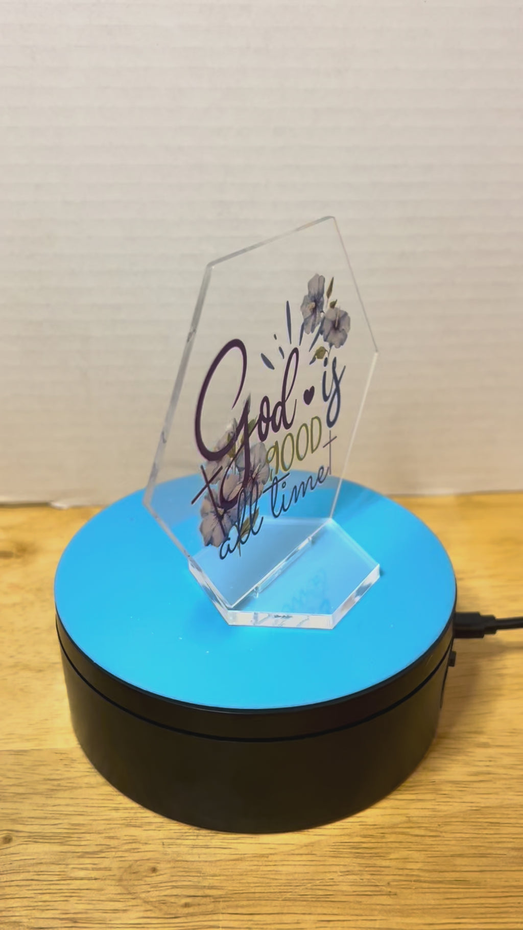 Acrylic Hexagon 4.5 Inch Sign featuring a Beautiful Design