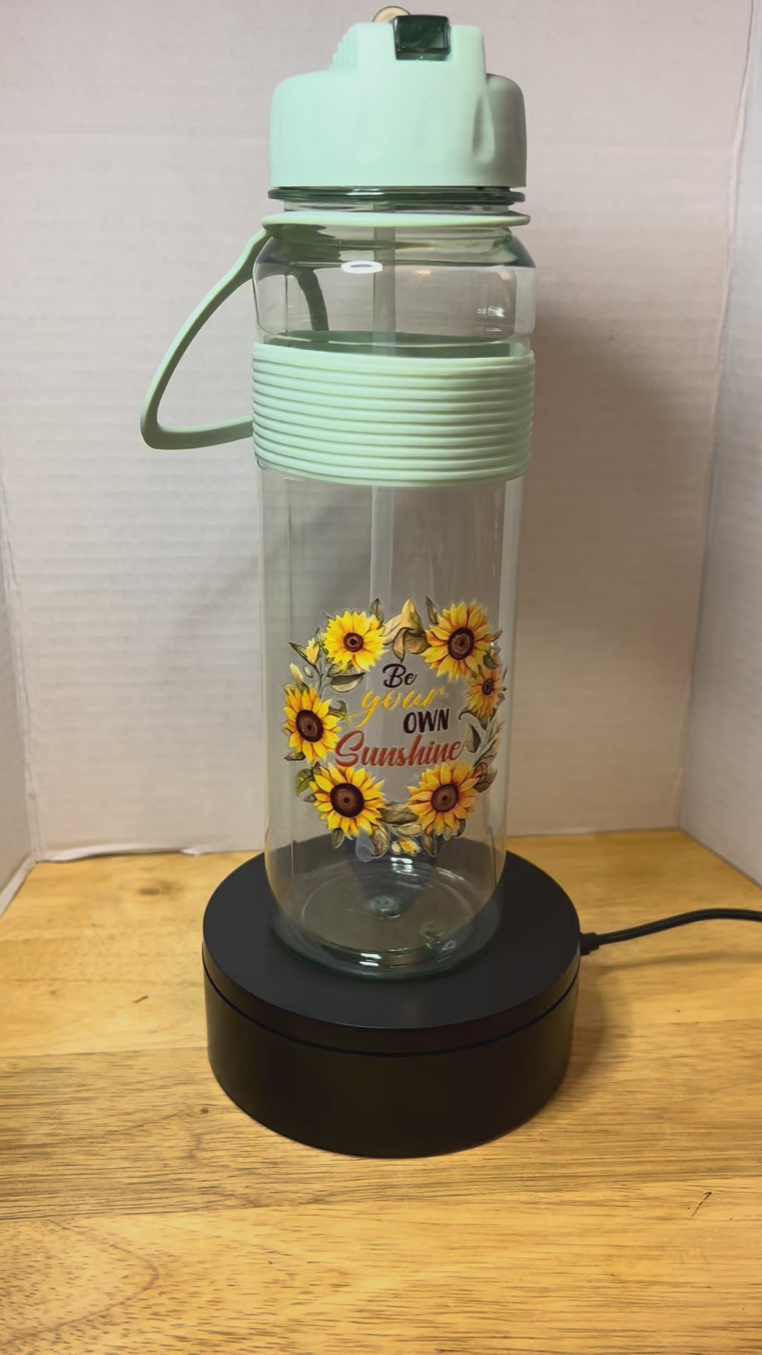 Bouteille d'eau en plastique de 887 ml avec poignée et paille, dotée d'un magnifique design